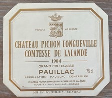 étiquette château pichon - château,
