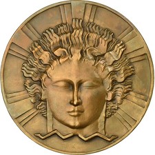 France, Médaille, L’Électricité et Paris, 1907, Bronze, TTB+, Dammann