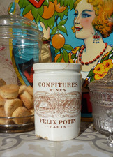 Ancien pot confiture fine - ancien,
