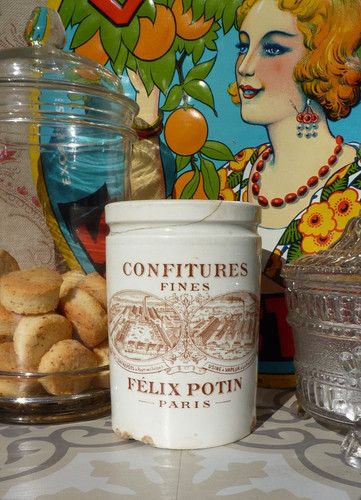 Ancien pot confiture fine - pot, à