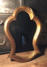 Miroir Ancien Bois Et Plâtre Doré Dimensions 41x28 Cm