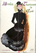 Modes et Travaux de Paris n°563 Octobre 1947 ancienne revue de coupe tricot mode