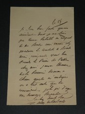 Alexandre de Laborde LETTRE AUTOGRAPHE SIGNÉE d'excuse, absence suite accident