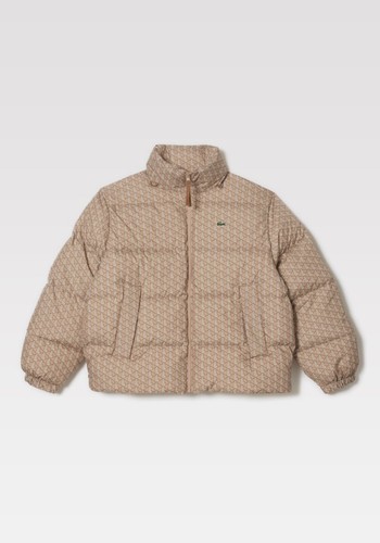 Doudoune lacoste beige marron - lacoste, beige/marron