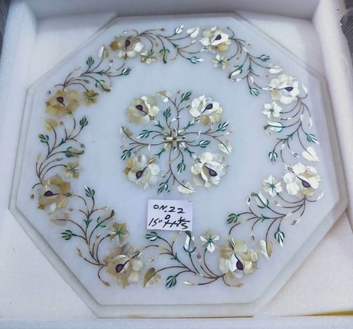 White coffee marble table - 18'',