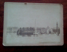 Photo ancienne  Paris 1892 " Bus tiré par des chevaux " Ligne Passy - Boulogne