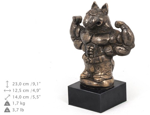 Bull terrier macho statue - bull,