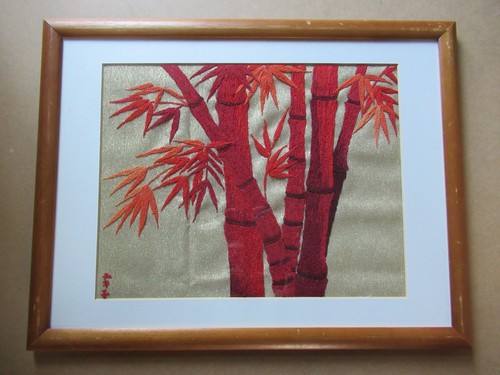 Tapisserie broderie bambou - tapisserie,