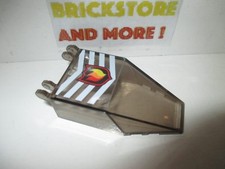 Lego - 1x Windscreen 7x4x1 2/3 30372pb01 Fire Logo Trans Black/Noir/Schwarz