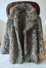 Real fur coat - Manteau de fourrure véritable en lapin gris T40 - made in France