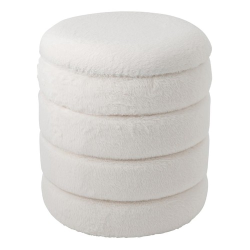 Pouf coffre imitation fourrure - pouf,