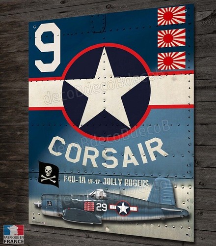Plaque métal 30x20cm - , avion