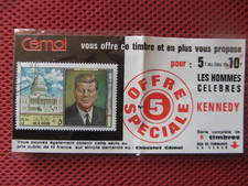 ++"1574"  PUBLICITE CHOCOLAT CEMOI  AVEC TIMBRE  "JFK KENNEDY"