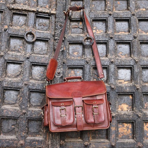 Cuir vintage messager épaule - cuir,