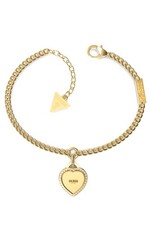 Guess Bracelet coeur fin pour dames UBB01422YGL