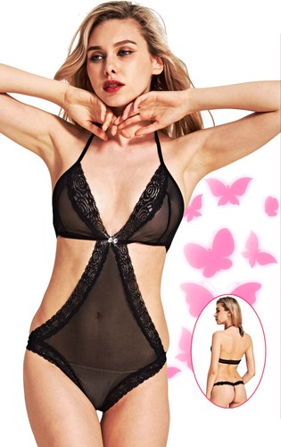 Body string voile noir bordure - voile,