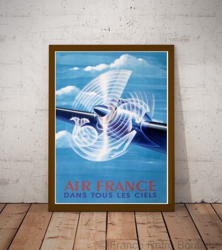 Poster affiche air - france, dans