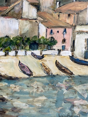 Tableau ancien marine port - tableau,