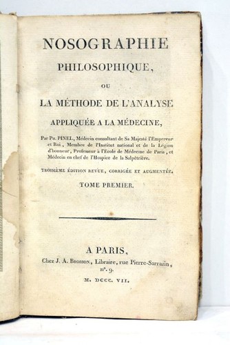 Livre ancien pinel nosographie - livre,