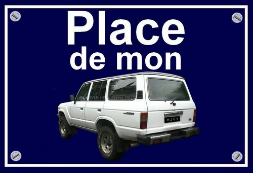 Plaque place mon toyota - place,