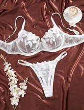 ensemble lingerie sous vetement pour femme taille xxl seduisant et sexy blanc