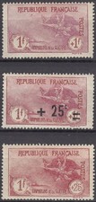 1917 1918 1922 1926 lot 3 orphelin de guerre Y&T 154 168 231 neufs* MH cote 706€