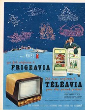 PUBLICITE ADVERTISING 0314   1956   FRIGEAVIA TELEAVIA  téléviseur réfrigérateur