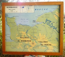 ancienne carte géographie MDI Normandie Bassin Parisien