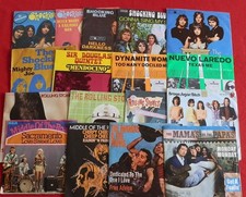 LOT 45t Singles ROLLING STONES MAMAS AND PAPAS SIR DOUGLAS QUINTET SHOCKING BLUE