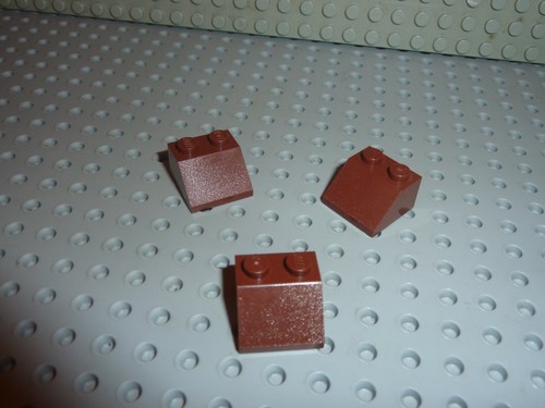 Lego redbrown slope bricks - lego,