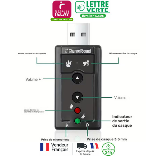 Carte son externe - externe, usb