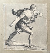 Dessin à la plume d'après Poussin, XVIII ou XIXe, Dessin ancien