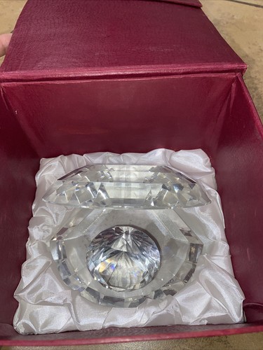 Crystal glass clam shell - crystal,