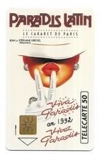 RARE / CARTE TELEPHONIQUE - PARADIS LATIN : LE CABARET DE PARIS GIRL / PHONECARD