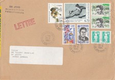 DV123. LETTRE RECOMMANDE STRASBOURG BOURSE POUR FFA . AFFRANCHISSEMENT VARIE