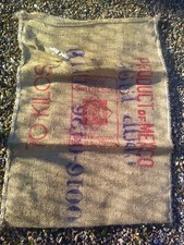 sac a café en toile de jute 70 kilos bon état idéal pour déco détournement