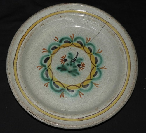 Plat ancien faïence 19è - ancien, 18-19è