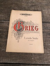 Partition ancienne GRIEG éditions Peters N°3305- Lyrische Stücke für die Jugend
