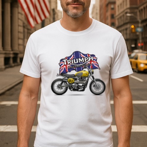 Tee shirt triumph motard - tee, moto