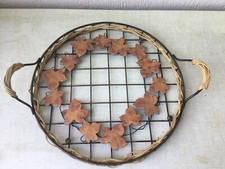 Plateau rond en fer forgé et