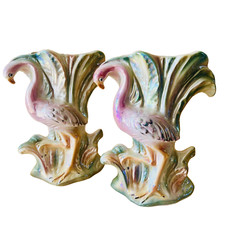 Paire de vases Flamant Rose -