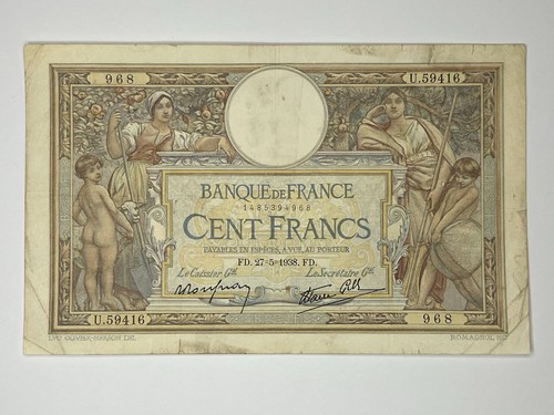 Billet 100 francs - billet, de