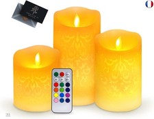 UCAMP Bougies LED,3PCS Bougies LED,Lampe Bougie LED sans Flamme,Bougies à LED 
