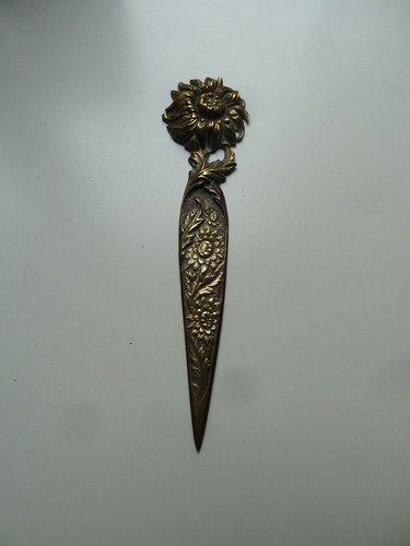Ancien coupe papier bronze - papier,