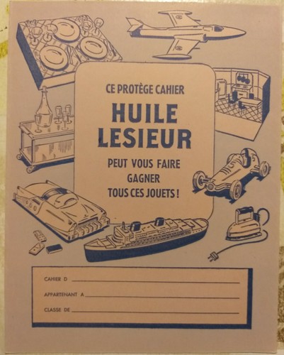 Ancien protège cahier - protège, huile