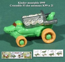 Kinder montable 1999, crocodile F1 des animaux, K99 n 21 + BPZ