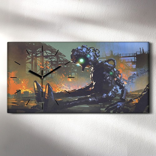Horloge murale sur toile 60x30