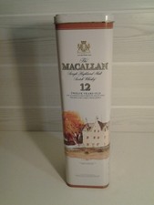 Boite/tube/box/étui vide en métal whisky Macallan 12 years - 40 % - 70 cl -