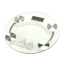  Pèse-personne électronique ronde balance en verre transparent
