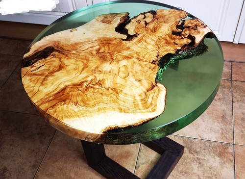 Table basse résine époxy - table, en
